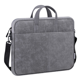 Taška na notebook 15,6", SOLID, šedá z imitace kůže, Defender